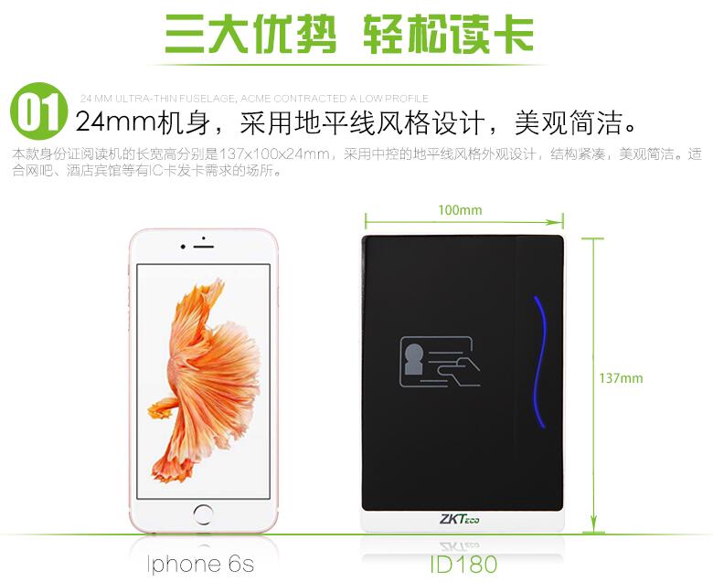 中控ID180二合一身份证阅读器（身份证+RFID）